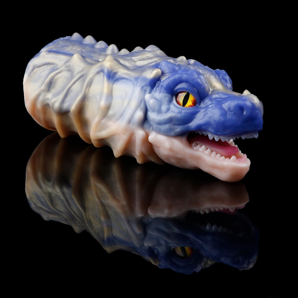Voraxelle Drachen-Taschenmuschi – Masturbatorhülse aus Platin-Silikon mit Vakuumpumpe | Domlust