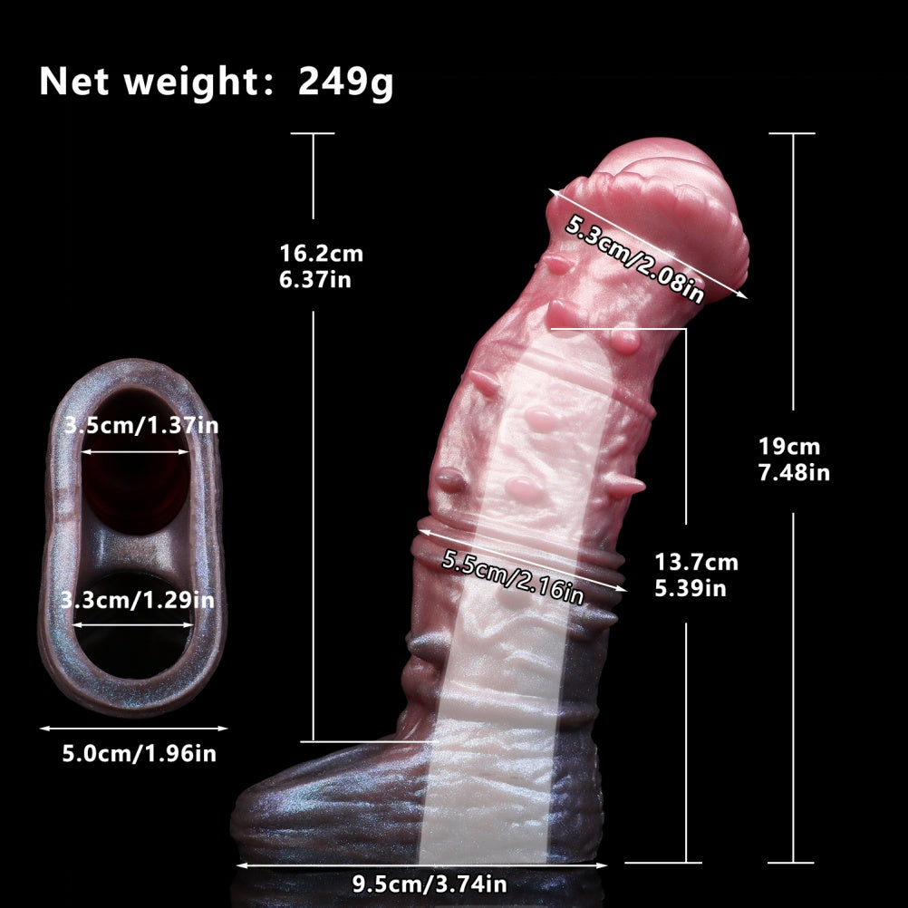 Monster Touch Fantasy Cock Sleeve - Silicone Penis Extender for Enhanced Size and Girth