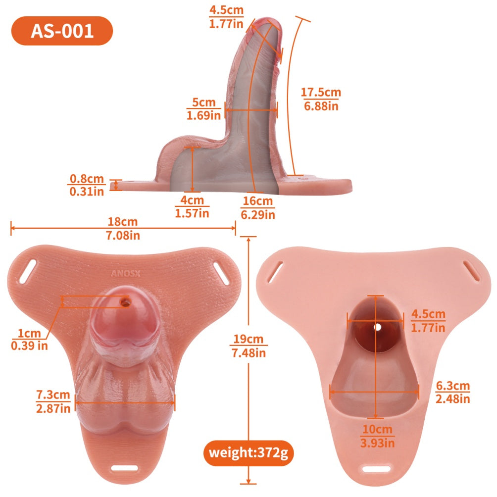 Realistic Flesh-Like Silicone Wearable Cock Sleeve - Male Penis Enhancement for Softness & Girth