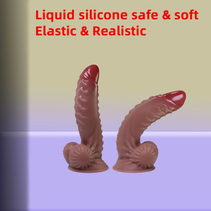Gode anal réaliste en silicone avec ventouse – Jouet d'insertion pour stimulation anale et vaginale féminine