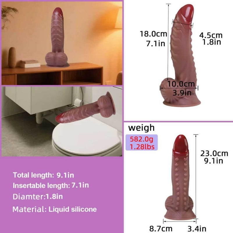 Gode anal réaliste en silicone avec ventouse – Jouet d'insertion pour stimulation anale et vaginale féminine