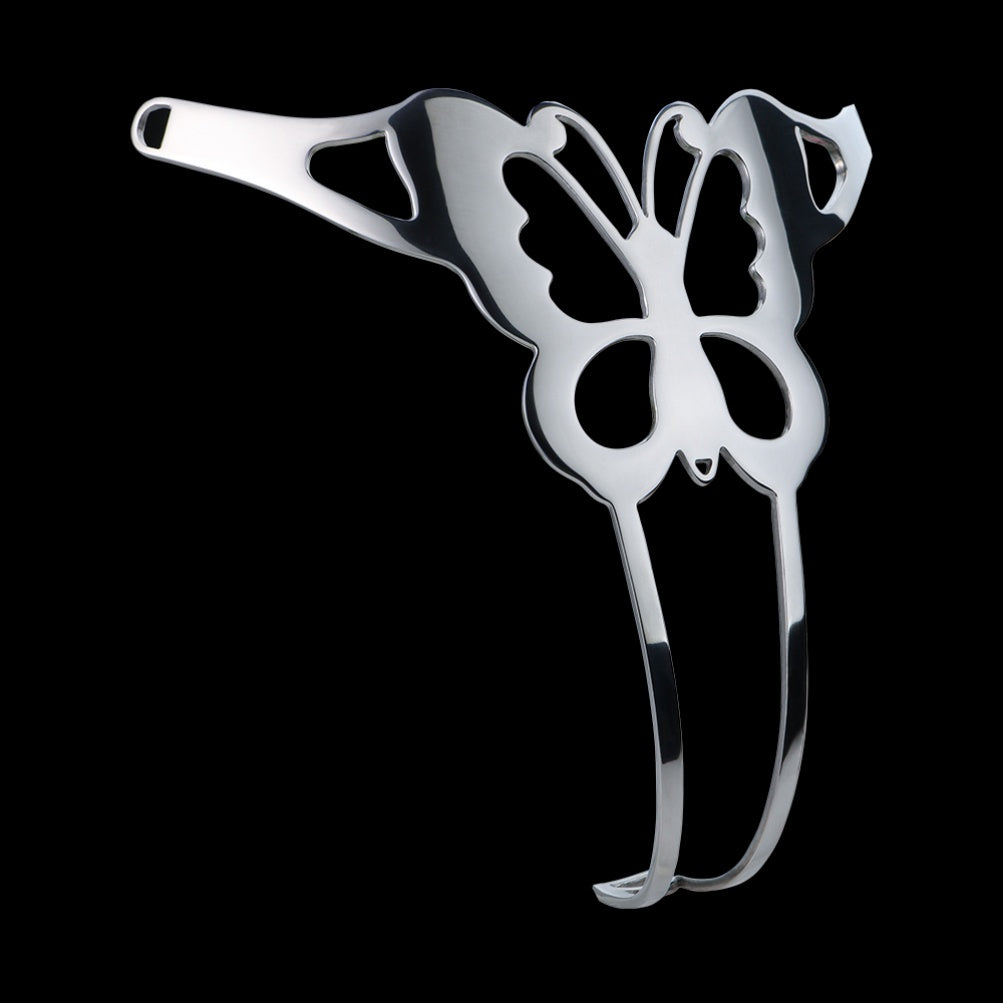 Butterfly Bettie Bondage Metal Crotchless Panties - Erotic Tease BDSM Strapon Sex Toys