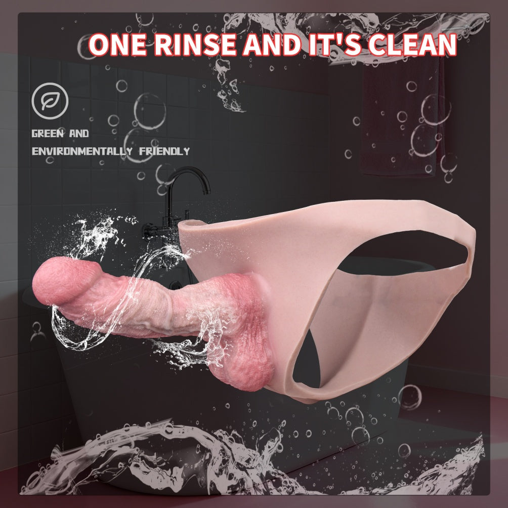 Thickening and Enlargement Realistic Dildo Sheath Underwear - Male Strap-On Penis Extension Device