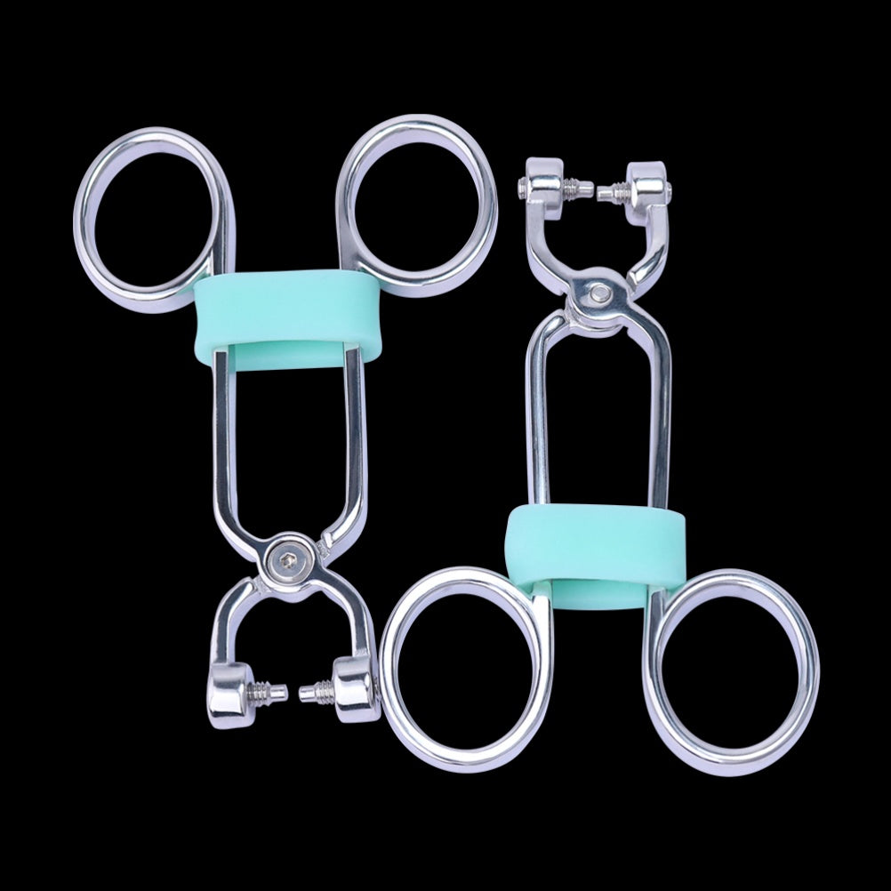 Spiked Steel Kiss Clamp Nipple Clamps - Stainless Steel BDSM Restraint Tool