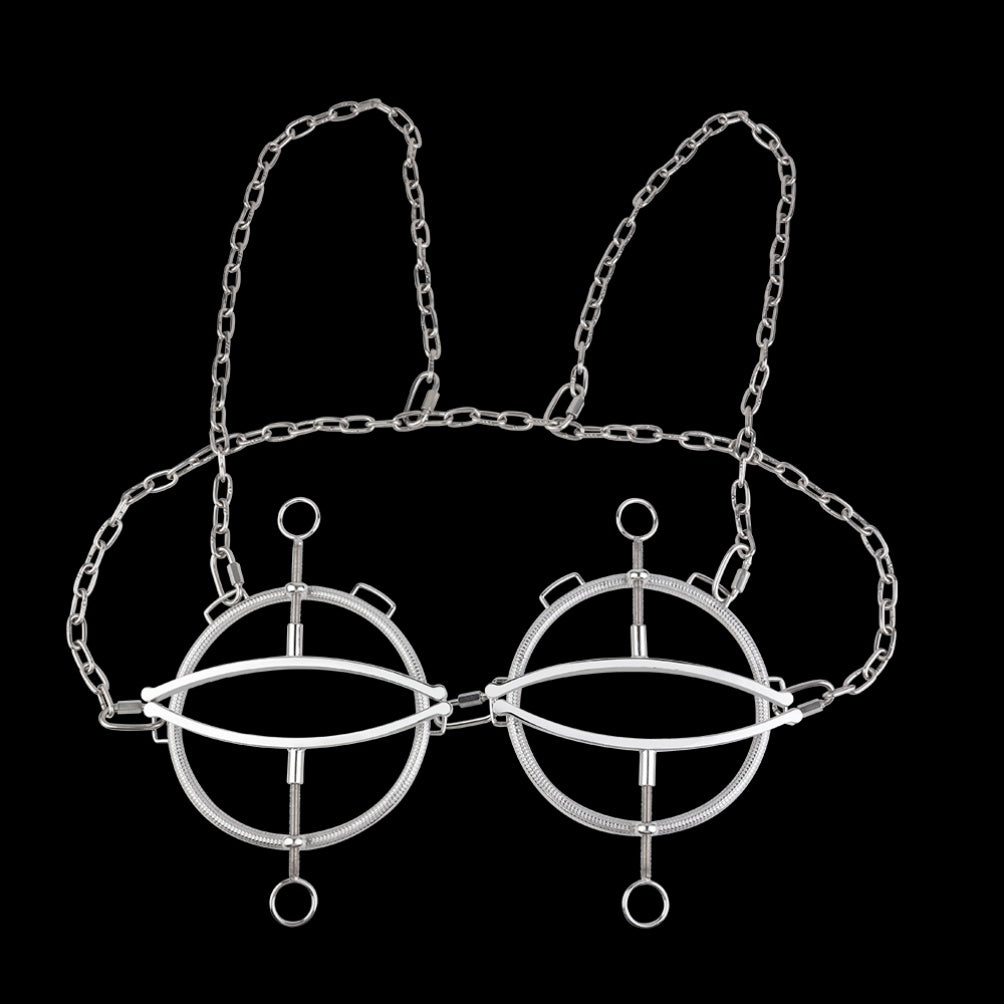 Metal Bettie Bondage Nipple Clamp Set - Women's Strap-on Adjustable BDSM Play