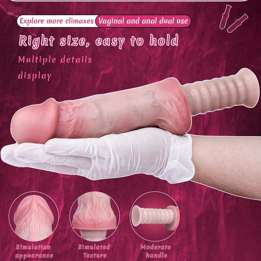 Fantasy Handheld Anal Realistic Dildo – Vaginal Insertion and Women Masturbating