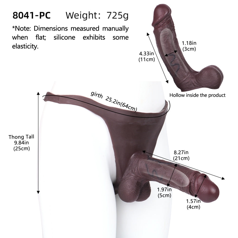 Black Silicone Wearable Sheath Underwear – Penis Enlargement and Girth Enhancement for Men