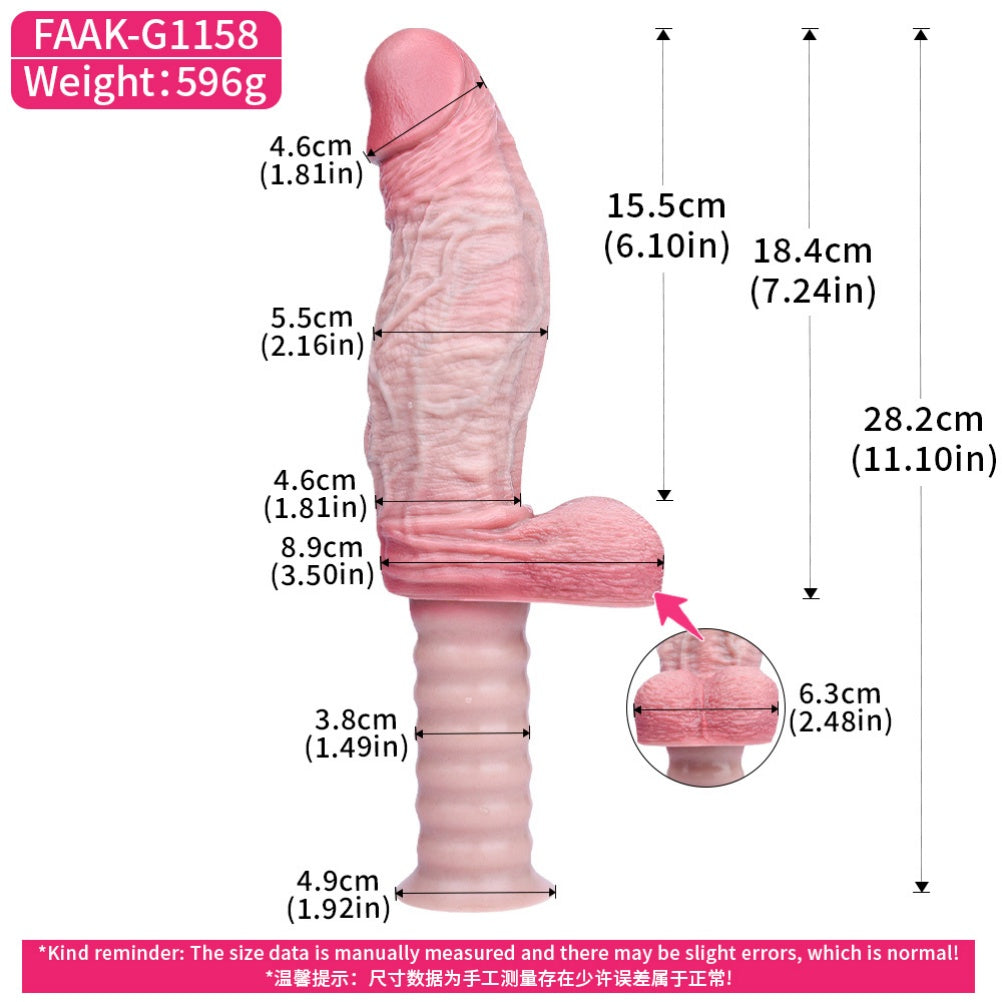 Insertable Female Climax Realistic Dildo – Handheld Flesh-Like Silicone Masturbation Toy