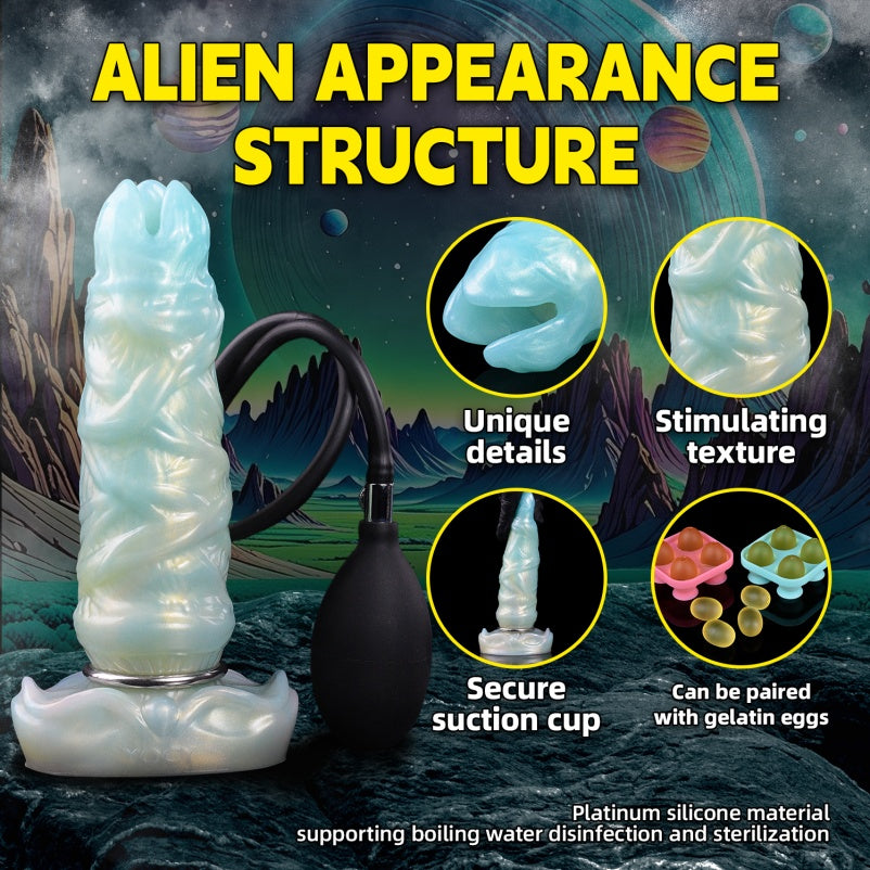 Fantasy Insertion Jet Ovipositor – Monster Dildo-Style Female Silicone Stimulator