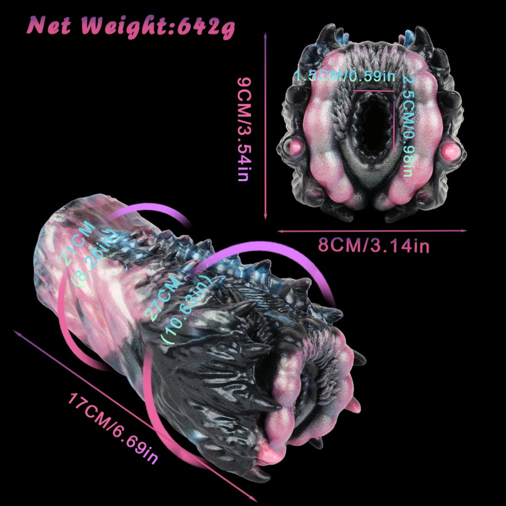 Fantasy Alien Pocket Pussy – Textured Demon Claw Male Masturbator Silicone Mini Sex Doll