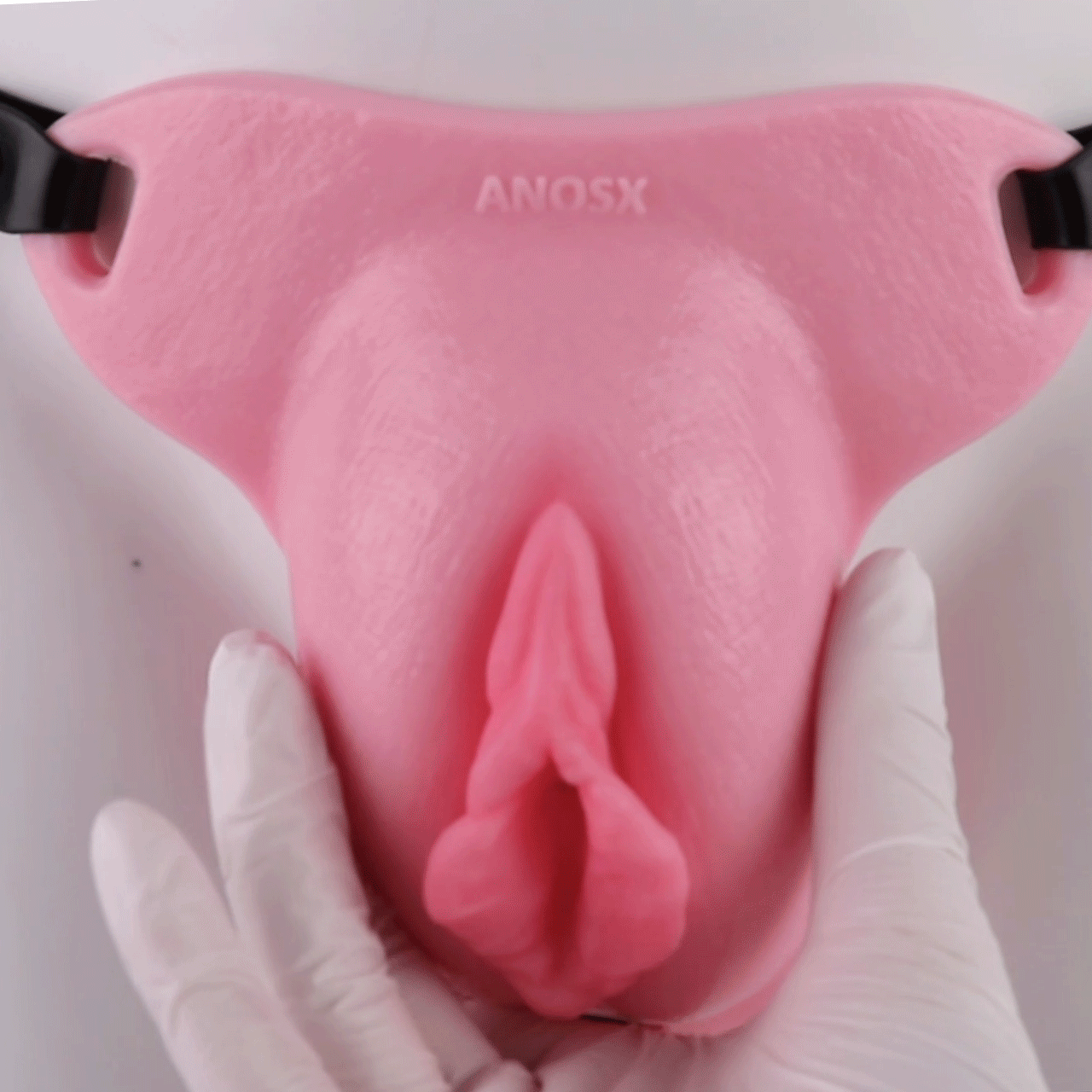 Pink Silicone Fantasy Tiny Chastity Cage - Female Stand-to-Pee Devices Strap-On Tools