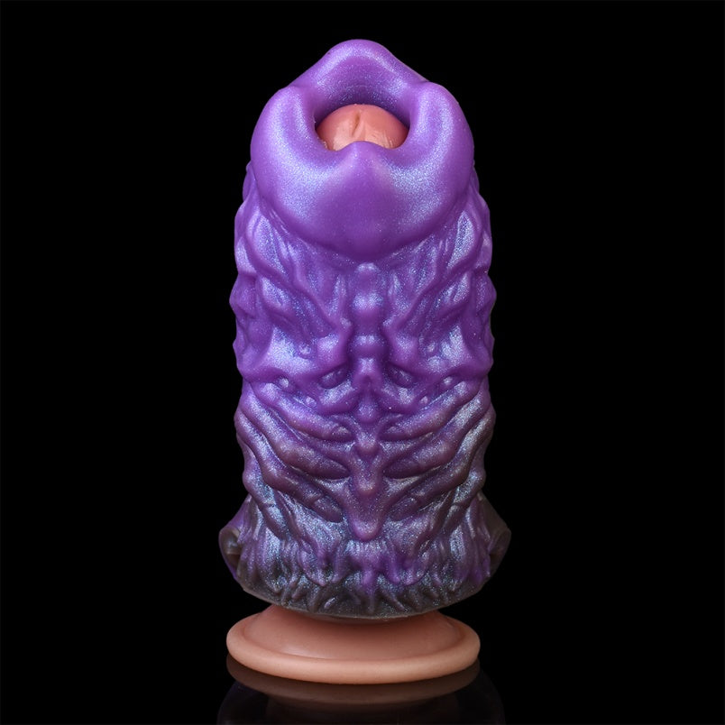 Amethyst Bloom Silicone Penissleeve – Hybrid Cock Extender for Penetration Domination