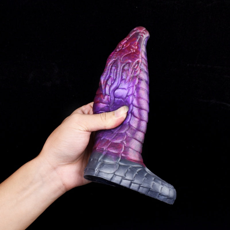 Fantasy 6-Zoll Dragon Cock Sleeve – Lilafarbener Penis-Extender aus Silikon für Männer