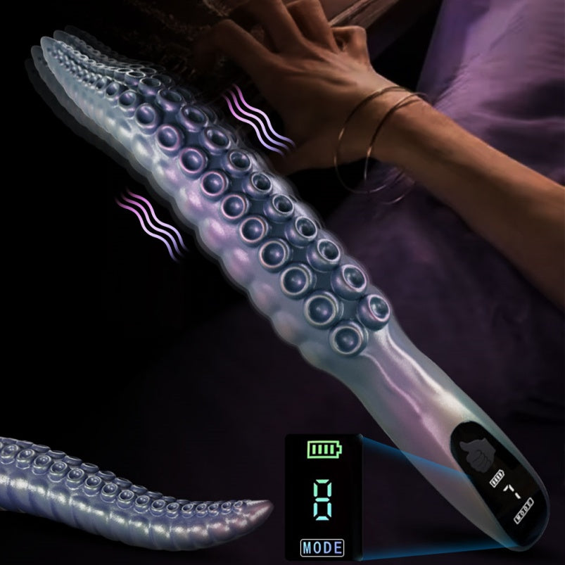 Fantasy Tentakel Dildo Vibrierender Butt Plug – Anal- und Vaginal-Sexspielzeug aus Silikon für Frauen