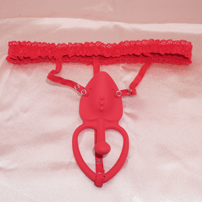Anneau pénien vibrant avec baguette magique rose – Jouets sexuels oraux compatibles avec les godes-ceintures pour hommes et femmes