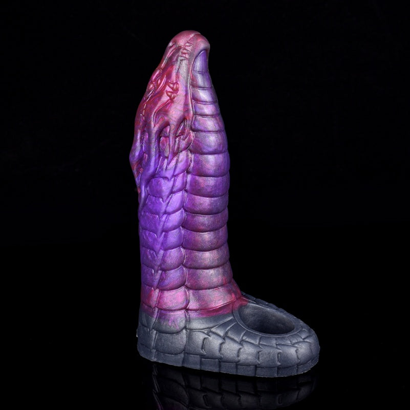 Fantasy 6-Zoll Dragon Cock Sleeve – Lilafarbener Penis-Extender aus Silikon für Männer