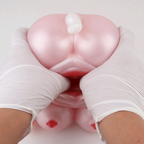 Pink Silicone Penis Massaging Fantasy Animal Pocket Pussy - Realistic Sex Doll Blowjob Toy