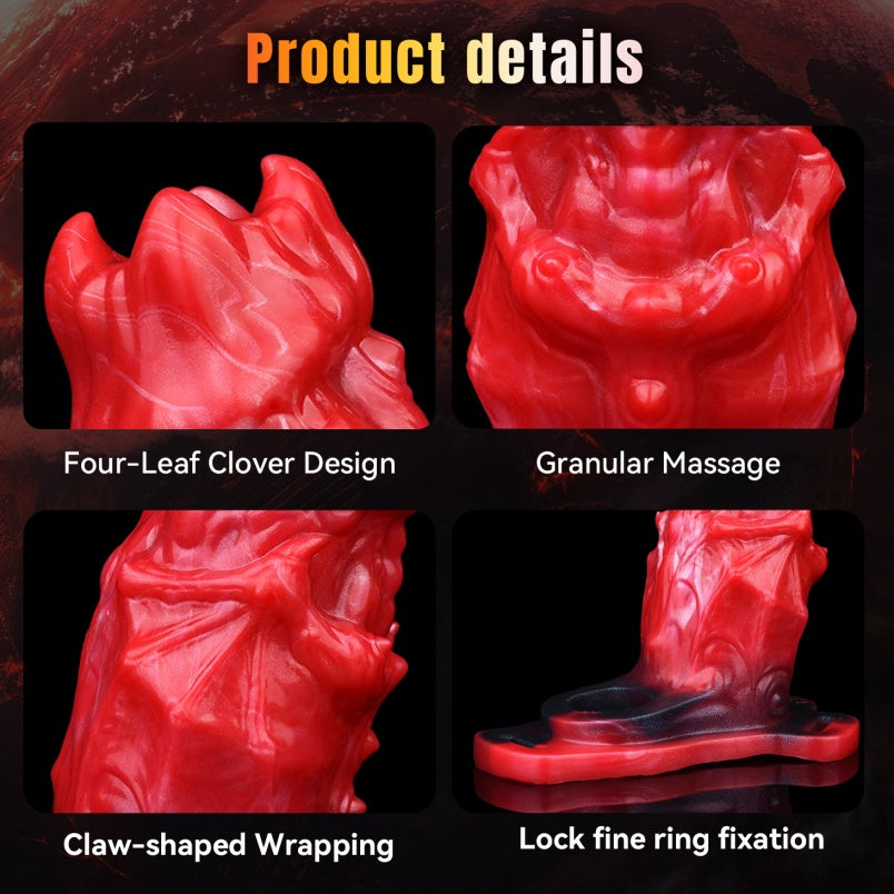 Silicone Fantasy Monster Cock Sleeve - Built-in Rigid Spine to Combat Penis Softness