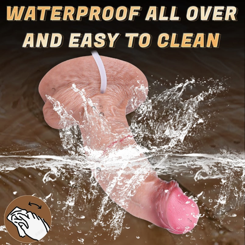 Flesh-Toned Silicone Realistic Fake Cum Dildo – Strap-On Compatible Suction Cup Vaginal Masturbation
