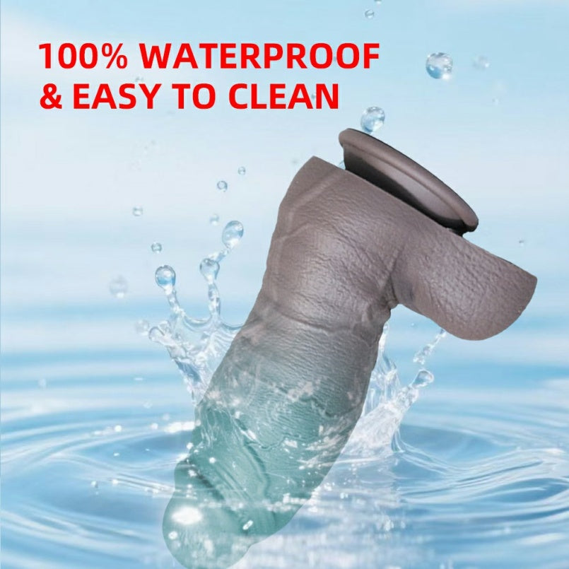 Gray Silicone Realistic Monster Dildo Plug with Suction Cup – G-Spot Stimulation Toy for Women