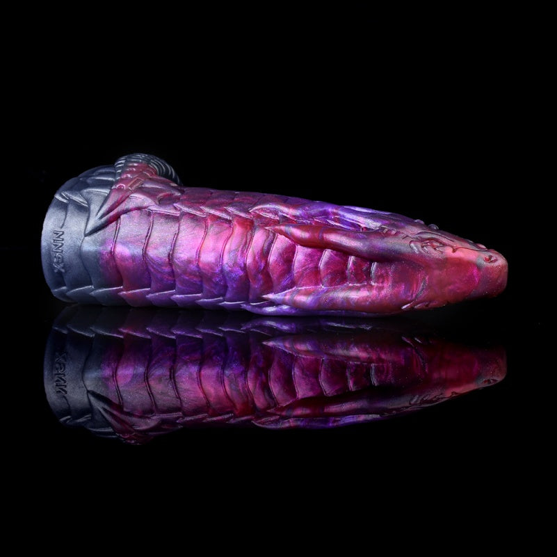 Fantasy 6-Zoll Dragon Cock Sleeve – Lilafarbener Penis-Extender aus Silikon für Männer