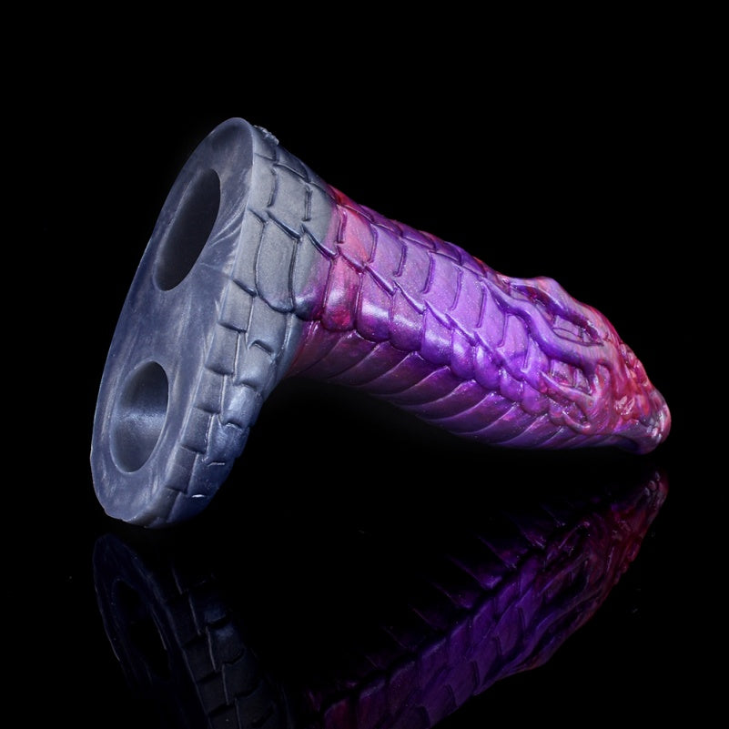 Fantasy 6-Zoll Dragon Cock Sleeve – Lilafarbener Penis-Extender aus Silikon für Männer
