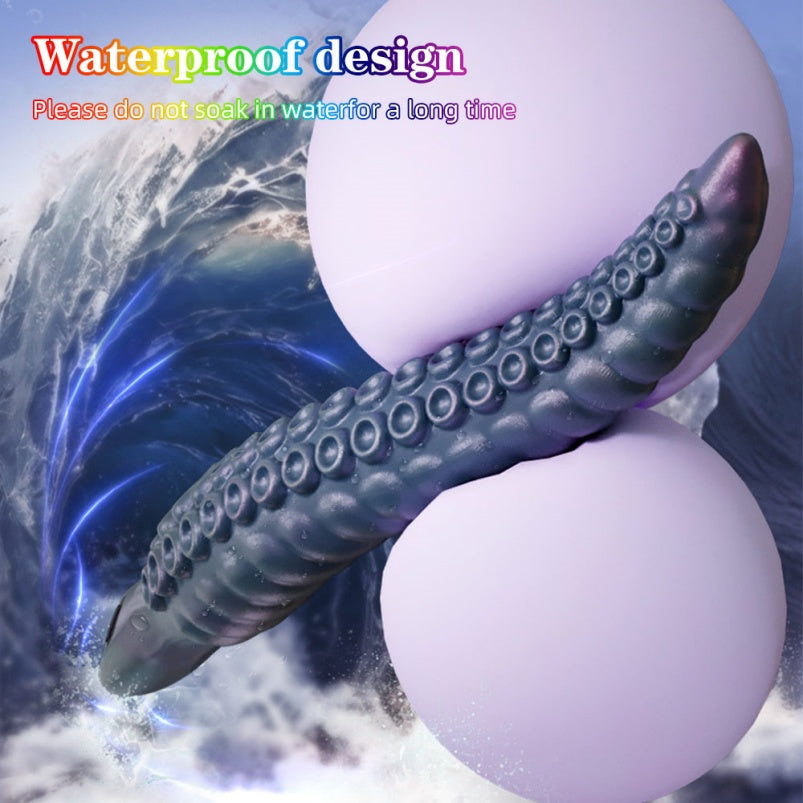 Fantasy Tentakel Dildo Vibrierender Butt Plug – Anal- und Vaginal-Sexspielzeug aus Silikon für Frauen