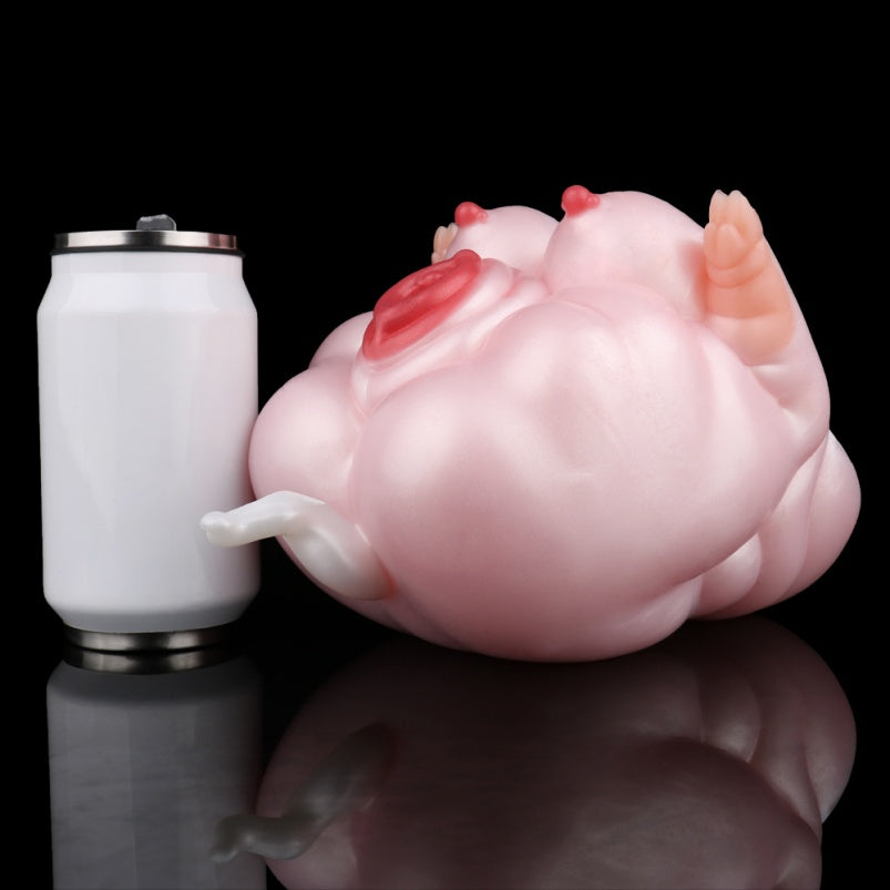 Pink Silicone Penis Massaging Fantasy Animal Pocket Pussy - Realistic Sex Doll Blowjob Toy