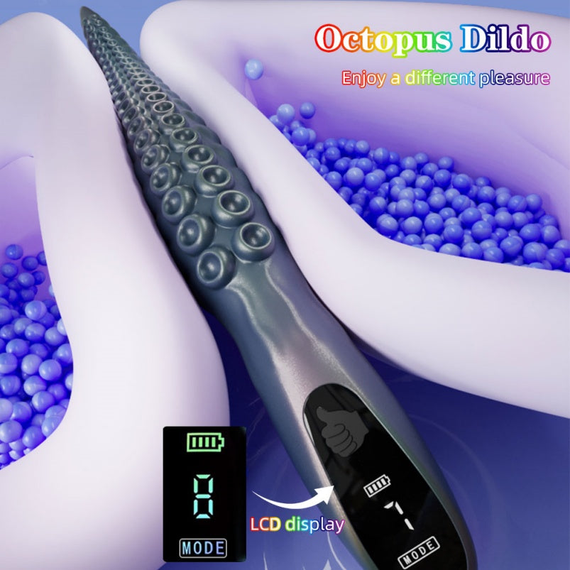 Fantasy Tentakel Dildo Vibrierender Butt Plug – Anal- und Vaginal-Sexspielzeug aus Silikon für Frauen