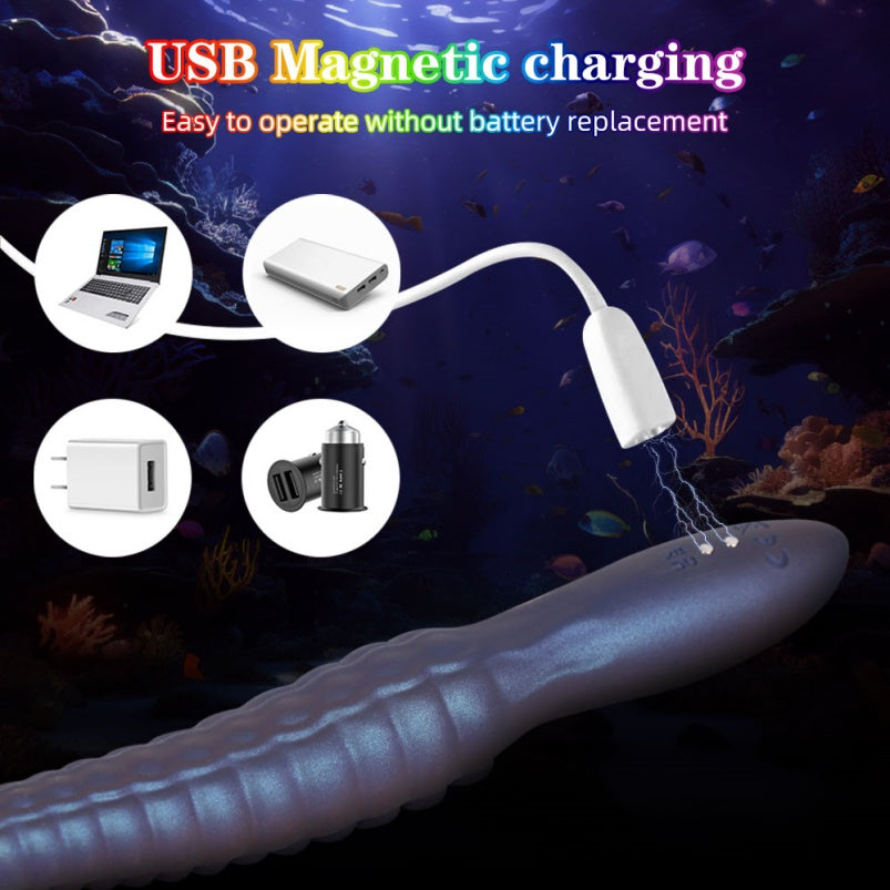 Fantasy Tentakel Dildo Vibrierender Butt Plug – Anal- und Vaginal-Sexspielzeug aus Silikon für Frauen