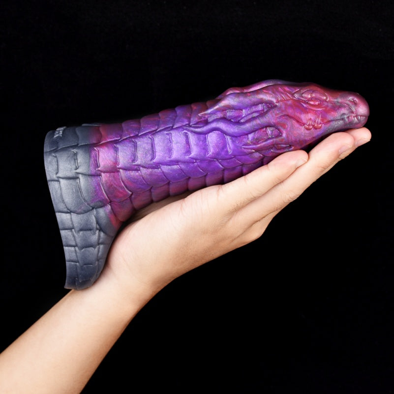 Fantasy 6-Zoll Dragon Cock Sleeve – Lilafarbener Penis-Extender aus Silikon für Männer