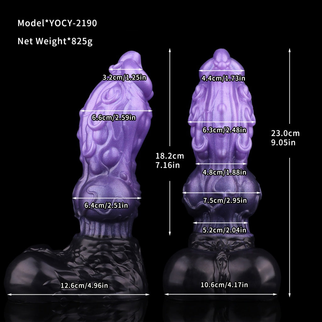 Fantasy Dog Knot Dildo – Dual-Layer Silicone Creature Cock for Intense Vaginal Expansion & Female Masturbation