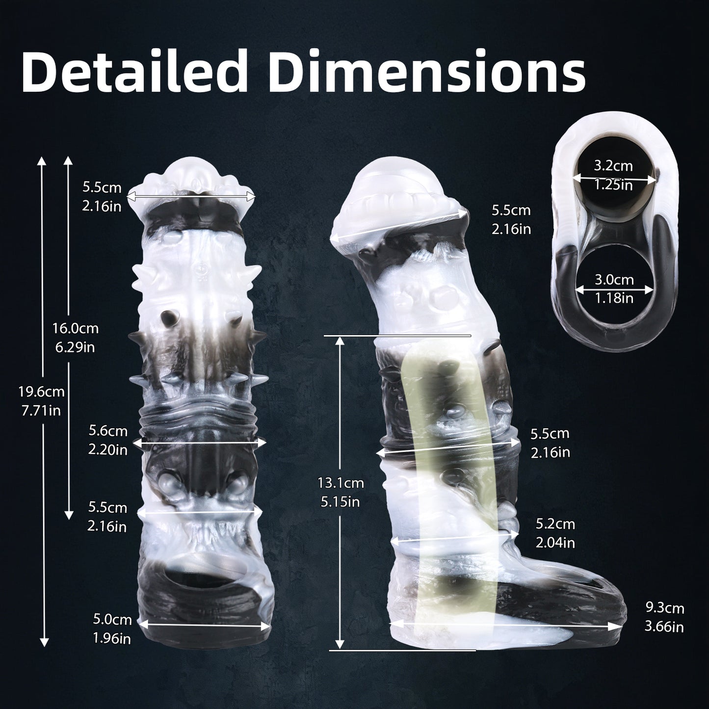 Fantasy Horse Vibrating Cock Sleeve – Platinum Silicone Penis Sleeve with Remote Control