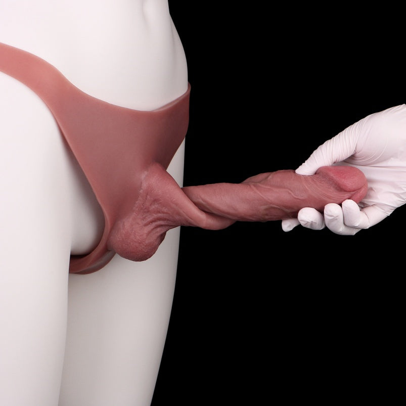 Flesh Realistic Penis Sleeve Sheath Underwear - 8-Inch Cocksleeve Extender Male Sex Toys