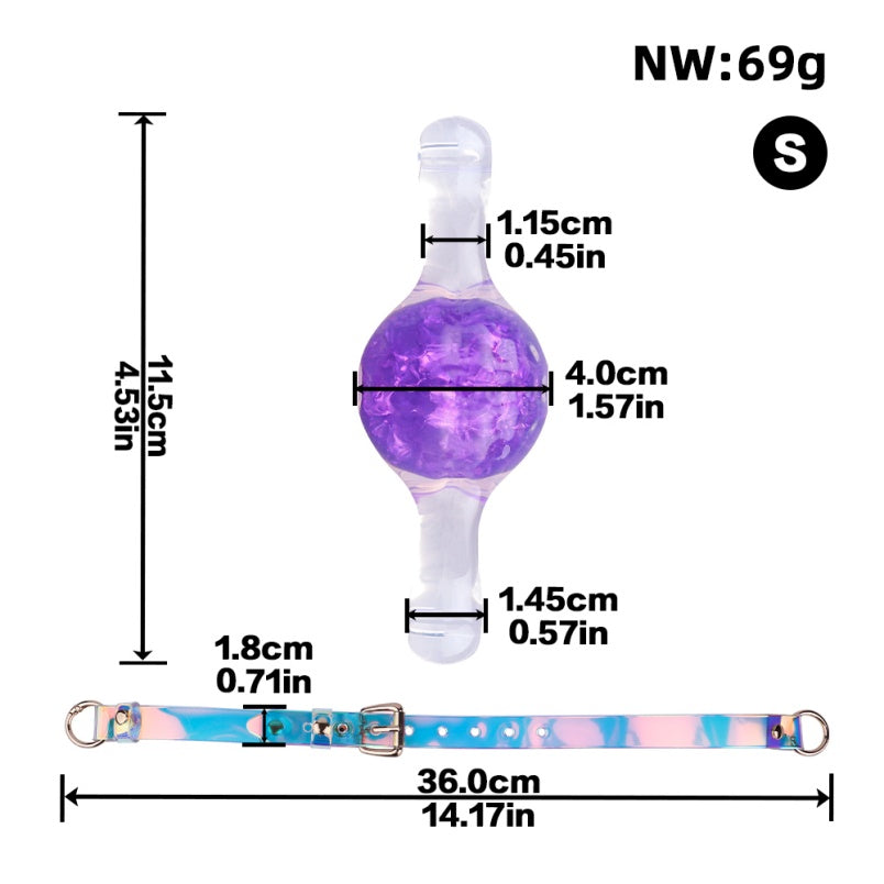 Colorful Silicone Fantasy Vertical Gaga Ball – Women’s Strapon Bettie Bondage BDSM Toys