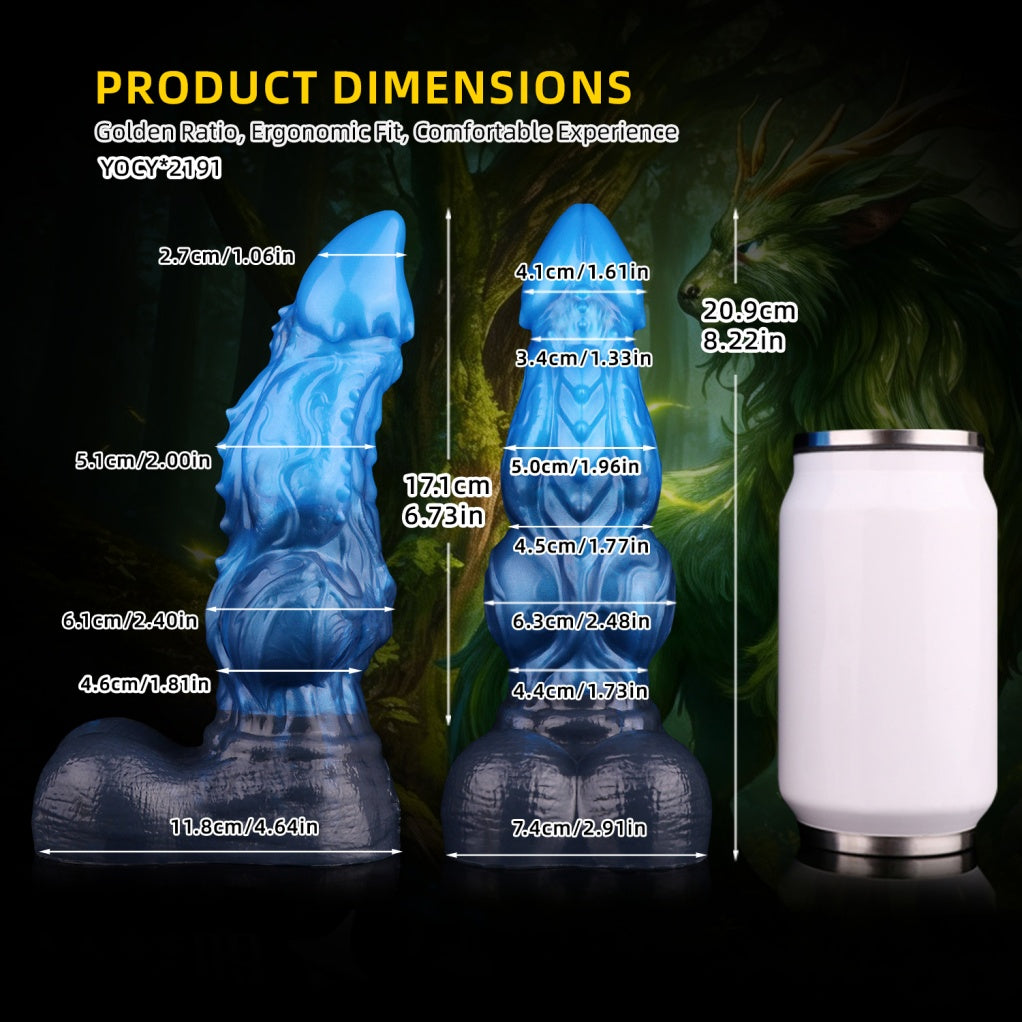 Sylva Draconis Dual-Layer Silicone Fantasy Dragon Dildo – Knotting G-Spot Massager with Suction Cup