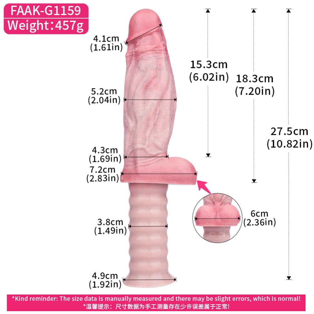 7 inch Realistic Dildo Handy Sex Toy – Dual Density Silicone Lightskin Women Masturbator