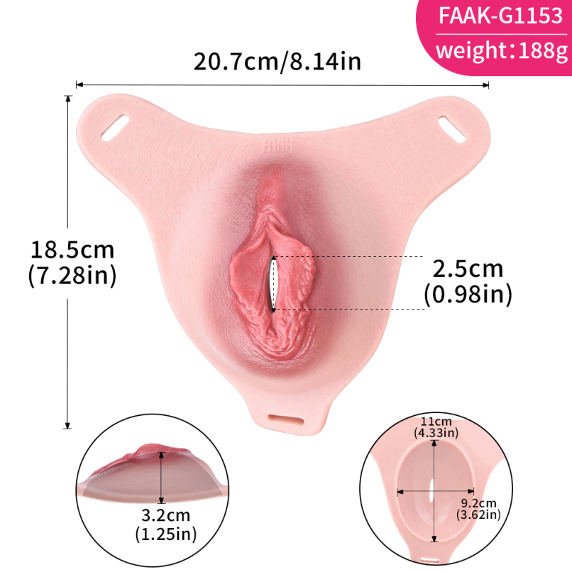 Fantasy Femboy Wearable Vagina Pants – Flesh-Like Realistic Silicone Sex Toy for Gay Lesbian