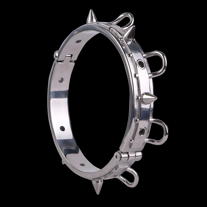Fessel-Set aus Edelstahl mit Traktionshalsband – BDSM-Kontroll-Sexspielzeug für erotische Spiele für Paare