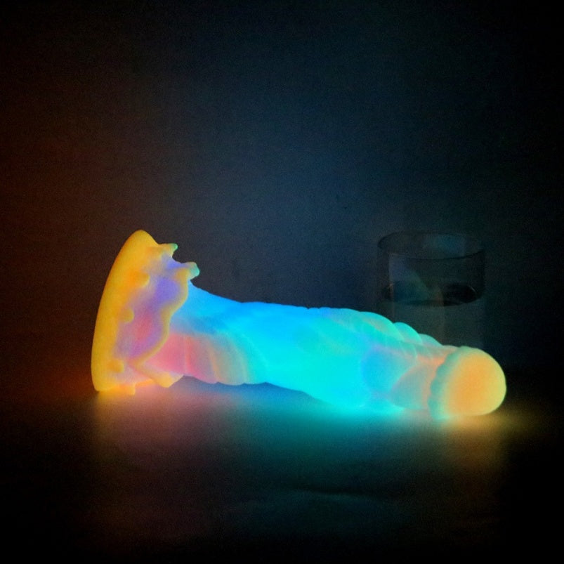 Fantasy Glowing Silicone Drakes Dick Saugnapf-Buttplug - Ideale Erweiterung für die anale und vaginale Masturbation bei Frauen