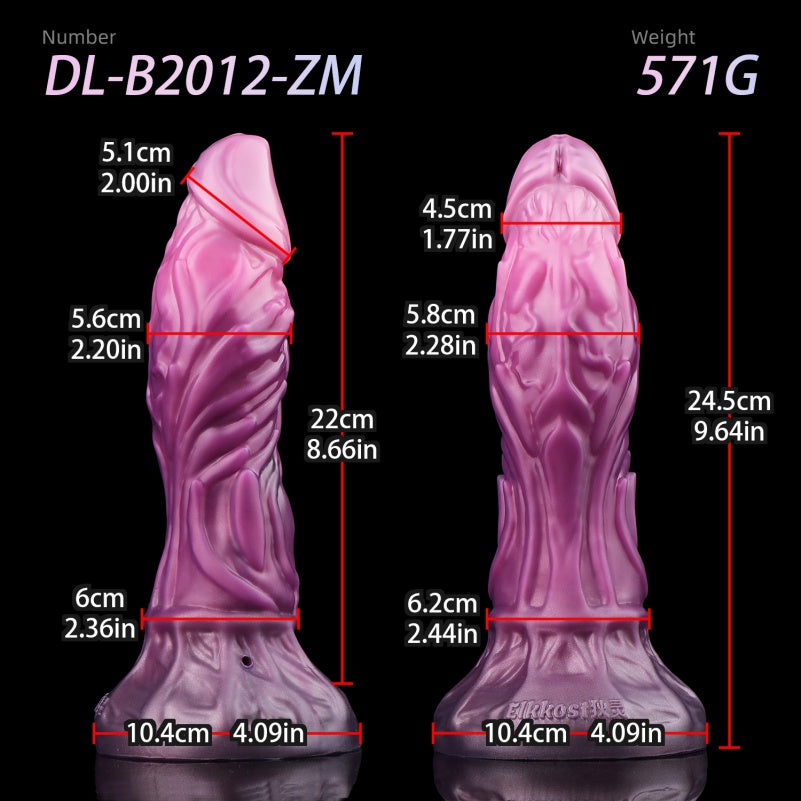 Purple Inflatable Silicone Fantasy Drakes Dick - Insertable Vaginal Expansion Pleasure Toys