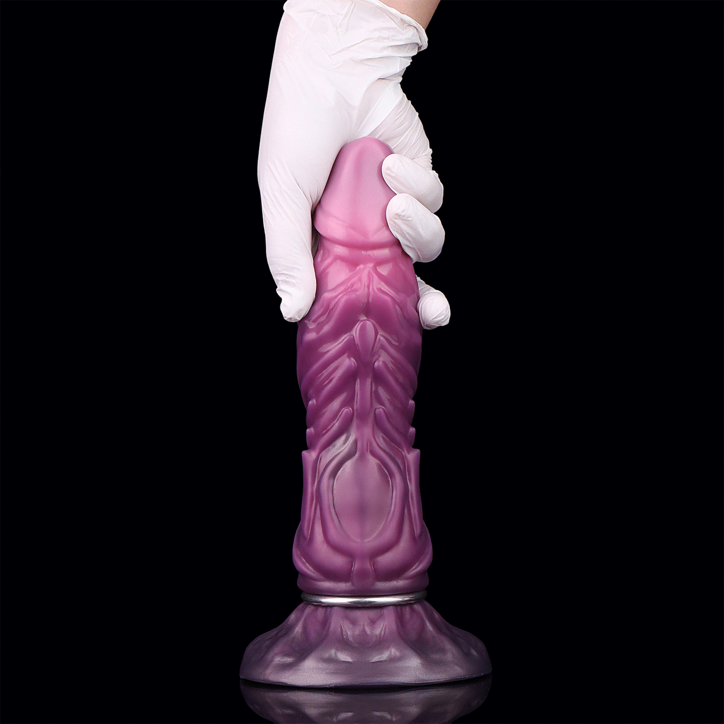 Purple Inflatable Silicone Fantasy Drakes Dick - Insertable Vaginal Expansion Pleasure Toys