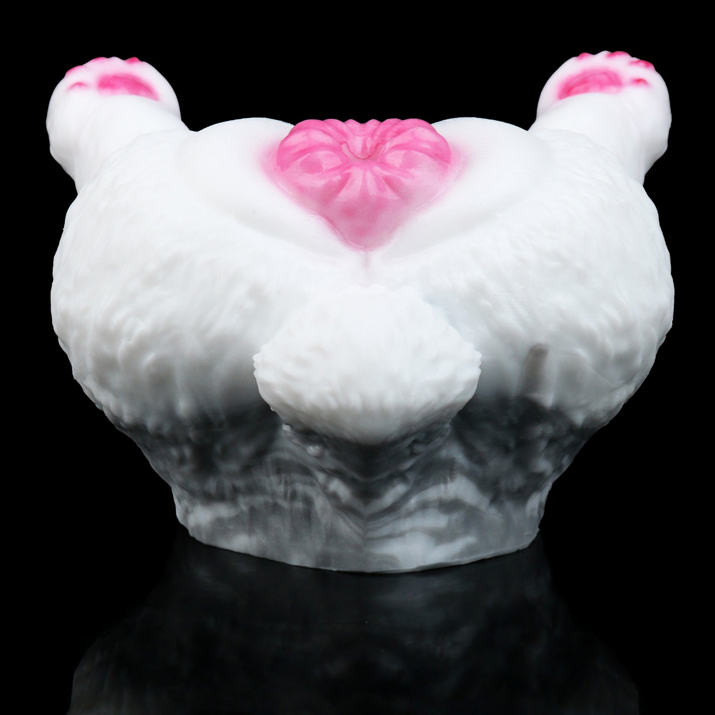 Snow Bunny Sex Dolls — Platinum Silicone Fantasy Rabbit Masturbator with Dual Channel, Fluffy Body & Pink Accent