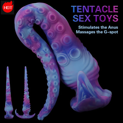 Extra Long Octopus Tentacle Anal Dildo Butt Plug - Monsterdildo Silicone Sex Toy for Men Women