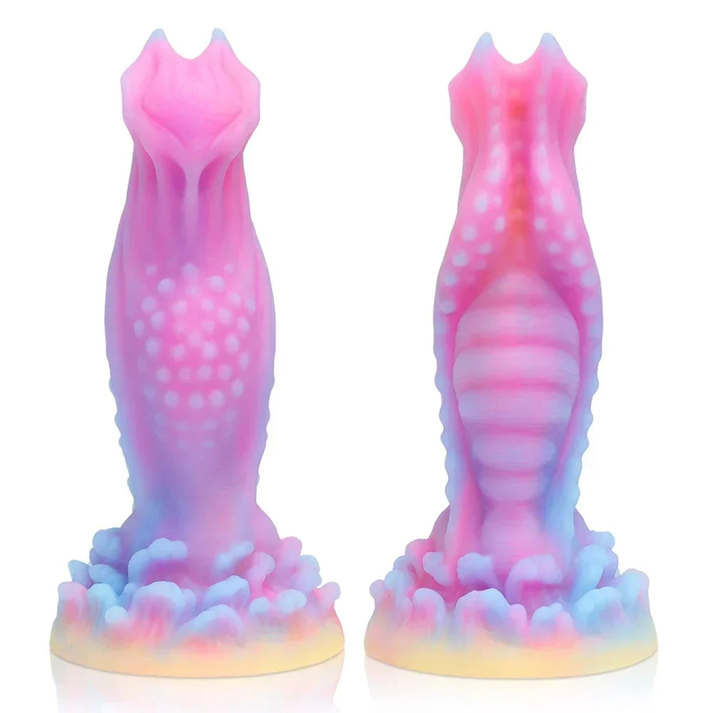 Leuchtender Monsterdildo – exotischer Hundedildo, geknoteter Buttplug, männliches weibliches Sexspielzeug