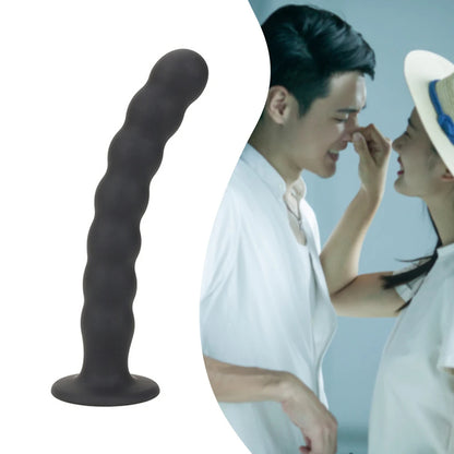 Plug anal en silicone - 7 perles de traction gode anal masseur de prostate point G