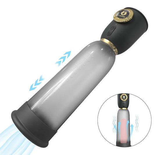 Electric Penis Pump Male Masturbator - Vacuum Sucking Penis Enlarger Sex Toy for Men
