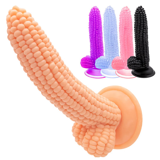 Fantasy Analdildo Butt Plug – exotischer realistischer Maisdildo aus Silikon, Analsexspielzeug