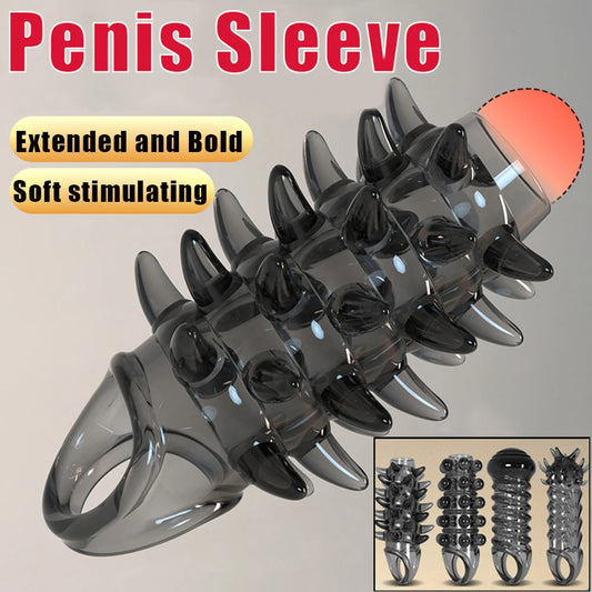 Geknoteter Penisring, Sexspielzeug für Männer – Monsterdildo Penisring-Extender, Kondom zur Verzögerung der Ejakulation