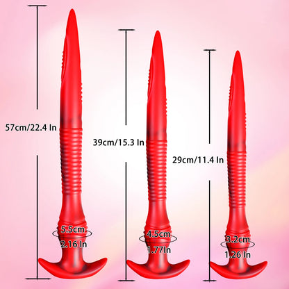 Plug anal à longue queue de 22 pouces - Gode anal en silicone pour hommes et femmes, jouets sexuels
